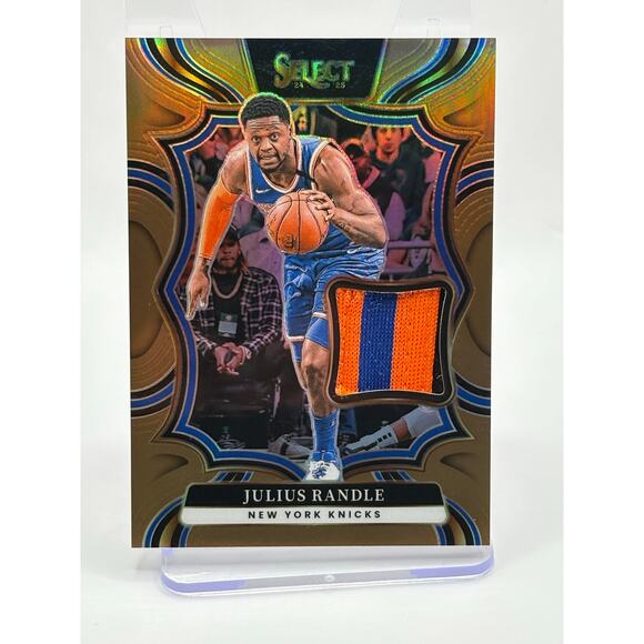 2024-25 Panini Select Julius Randle Bronze Throwback Game Worn Patch 27/49 SP - Picture 1 of 2